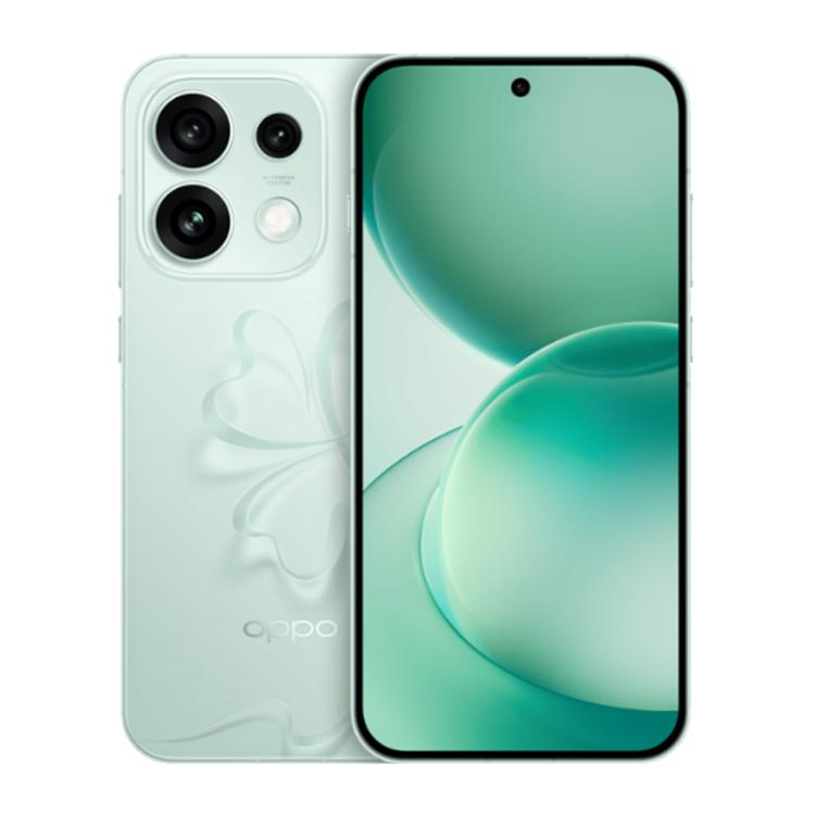 OPPO Reno16, Screen Fingerprint, 6.32 inch ColorOS 16.0 Dimensity 8550 SUPER Octa Core, NFC, OTG, Network: 5G, 12GB+512GB — Cyan