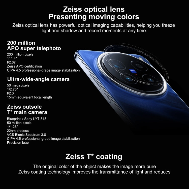 vivo X200 Pro Satellite Communication Edition, 16GB+1TB, Face ID / Screen Fingerprint Identification, 6.78 inch Android 15 Dimensity 9400 Octa Core, OTG, NFC, Network: 5G, Support Google Play, X200 Pro Satellite, 16GB+1TB