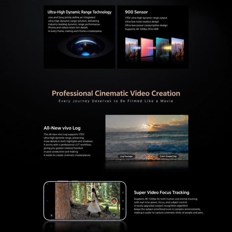 vivo X500 Pro, 3D Ultrasonic Fingerprint, 6.36 inch OriginOS 7 Android 17 Dimensity 9600 Pro Octa Core, OTG, NFC, Network: 5G, 12GB+1TB