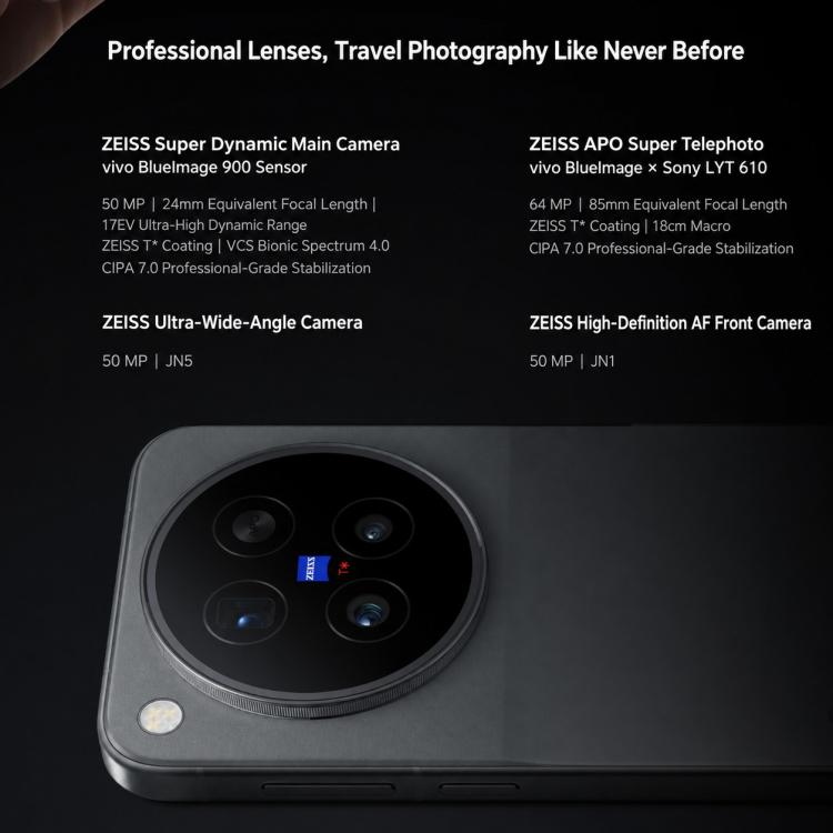 vivo X500 Pro, 3D Ultrasonic Fingerprint, 6.36 inch OriginOS 7 Android 17 Dimensity 9600 Pro Octa Core, OTG, NFC, Network: 5G, 12GB+256GB