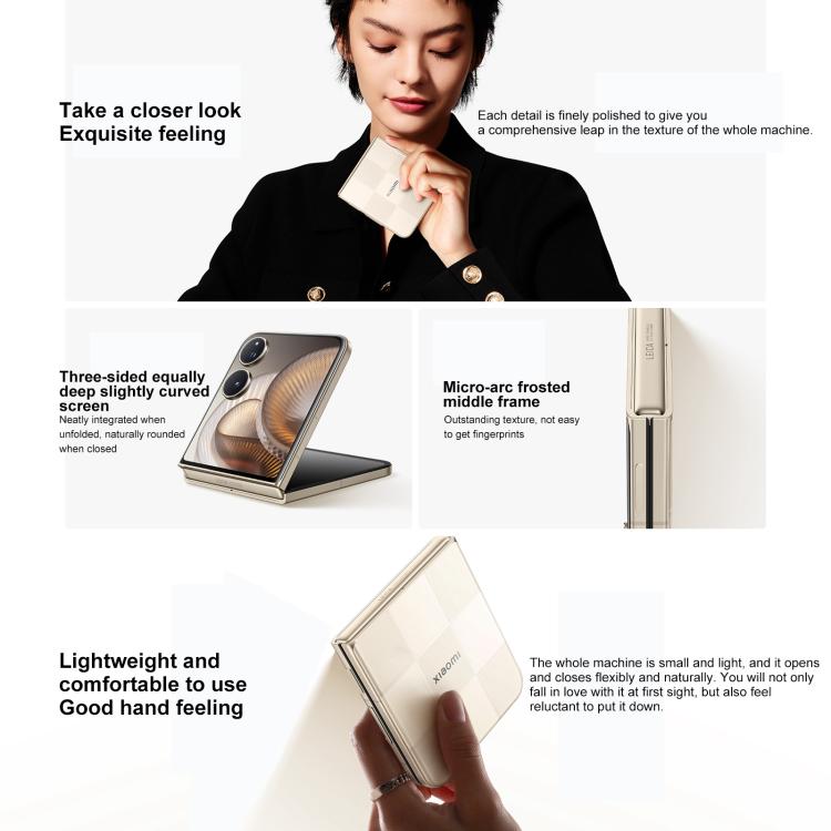 Xiaomi MIX Flip 2, 6.86 inch + 4.01 inch Xiaomi HyperOS 2 Snapdragon 8 Elite Octa Core, NFC, Network: 5G, 12GB+256GB