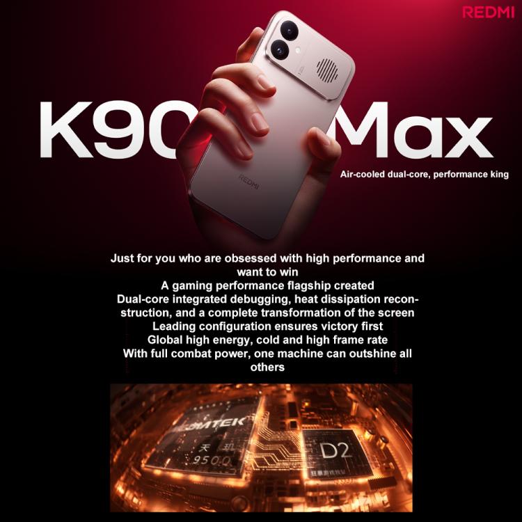 Xiaomi Redmi K90 Max, 6.83 inch Xiaomi HyperOS 3 Dimensity 9500 Octa Core, NFC, Network: 5G, 12GB+256GB