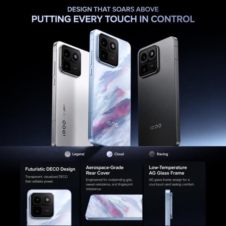 vivo iQOO 15T, Ultrasonic 3D Fingerprint, 6.82 inch Android 16 OriginOS 6 Dimensity 9500 Monster Octa Core, OTG, NFC, Network: 5G, Support Google Play, 16GB+256GB