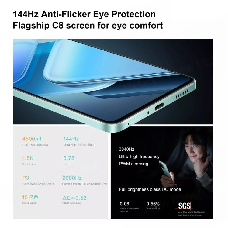 vivo iQOO Z9 Turbo, Dual Back Cameras, 16GB+256GB, Face ID Screen Fingerprint Identification, 6.78 inch Android 14.0 OriginOS 4 Snapdragon 8s Gen 3 Octa Core 3.0GHz, OTG, NFC, Network: 5G, Support Google Play, vivo iQOO Z9 Turbo, 16GB+256GB