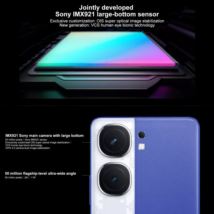 vivo iQOO Neo9S Pro+, Face ID & Ultrasonic 3D Fingerprint Identification, 6.78 inch Android 14 OriginOS 4 Snapdragon 8 Gen 3 Octa Core 2.63GHz, OTG, NFC, Network: 5G, Support Google Play, 12GB+256GB