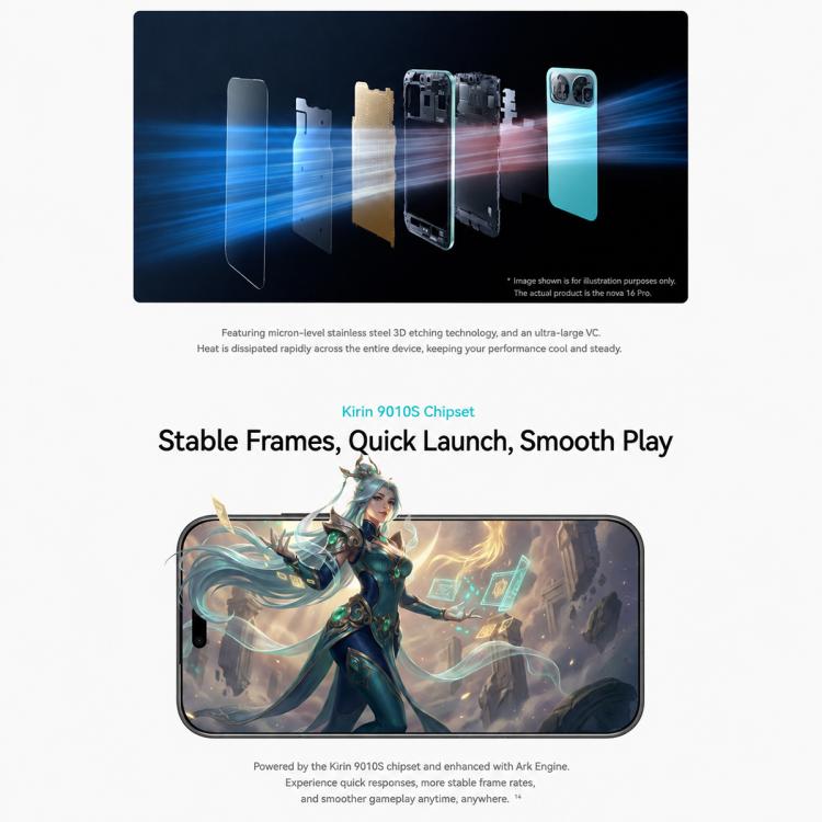 Huawei nova 16 Ultra, Side Fingerprint Identification, 6.84 inch HarmonyOS 6.1 Kirin 9010S Octa Cora, NFC, OTG, Not Support Google Play, 12GB+256GB