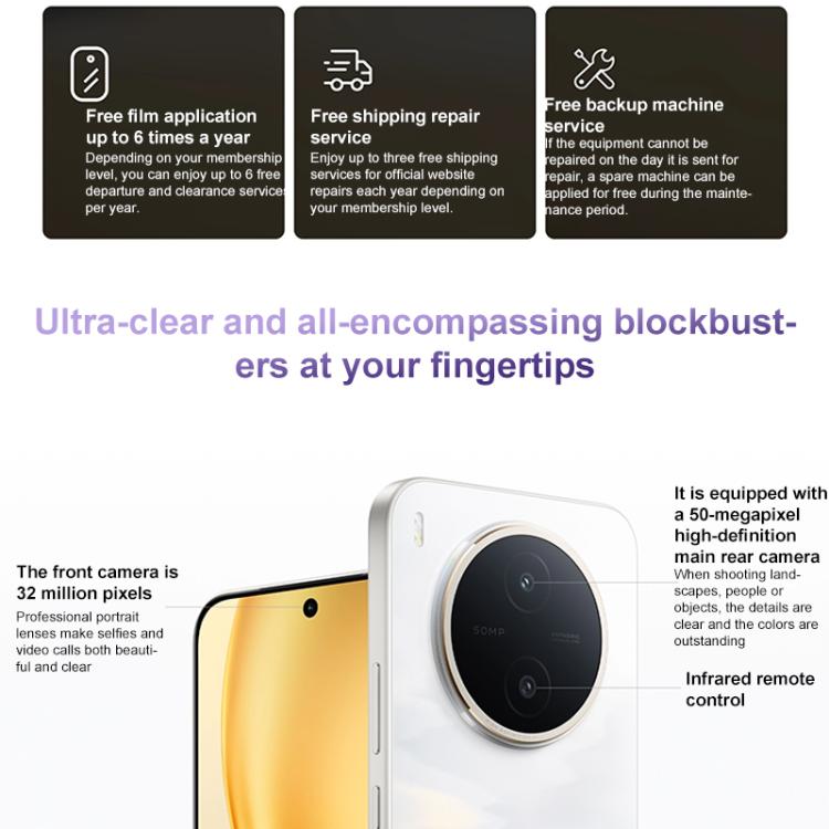 vivo Y600 Pro, In-screen Fingerprint, 6.83 inch Android 16 OriginOS 6 Dimensity 7300e Octa Core, OTG, NFC, Network: 5G, 8GB+128GB
