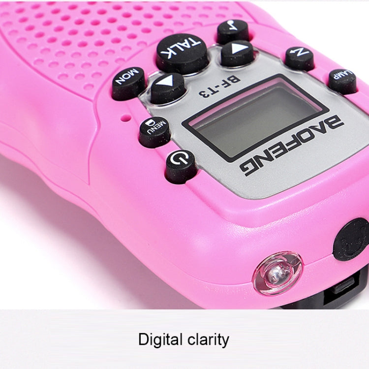 2 PCS BaoFeng BF-T3 1W Children Single Band Radio Handheld Walkie Talkie with Monitor Function, EU Plug
