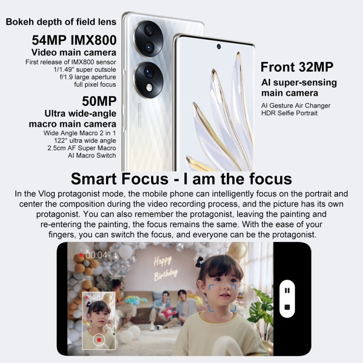 Triple Back Cameras, Screen Fingerprint Identification, 6.67 inch Magic UI 6.1 Qualcomm Snapdragon 778G Plus Octa Core up to 2.5GHz, Network: 5G, OTG, NFC, Not Support Google Play, 12GB+512GB