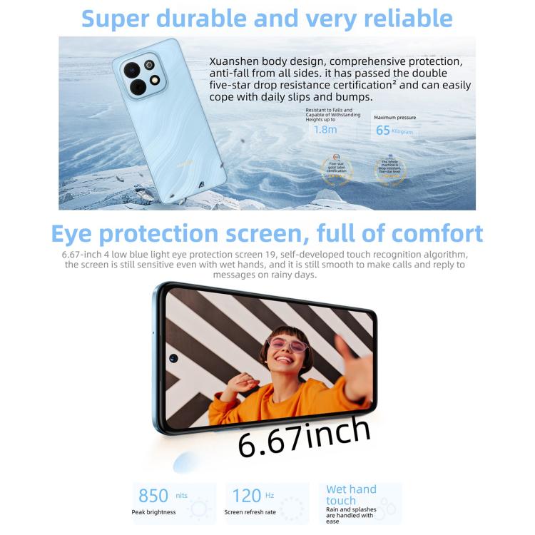 HUAWEI Enjoy 90 Plus, 8GB‌+256GB, Side Fingerprint, 6.67 inch HarmonyOS 6.0 Kirin 8000, OTG, Not Support Google Play