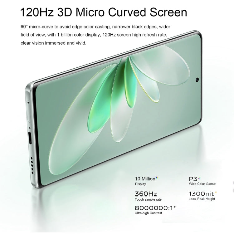 Triple Back Cameras, Srceen Fingerprint Identification, 4600mAh Battery, 6.78 inch Android 13 OriginOS 3 Dimensity 8200 Octa Core up to 3.1GHz, OTG, NFC, Network: 5G