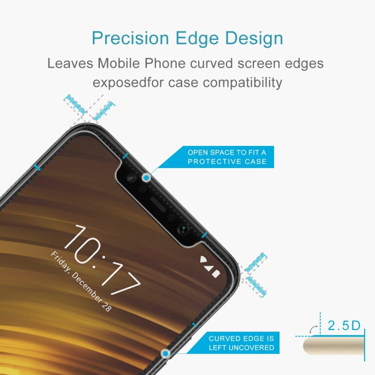 100 PCS 0.26mm 9H 2.5D Tempered Glass Film for Xiaomi POCO F1