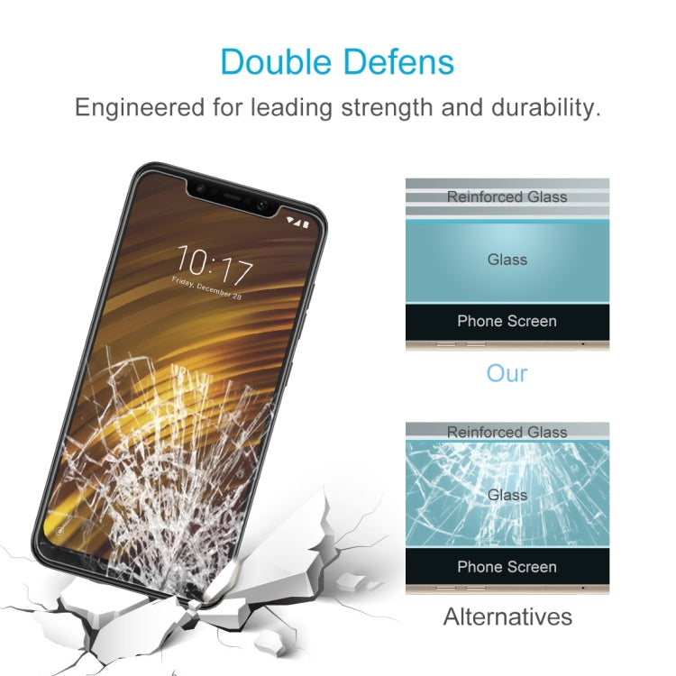 100 PCS 0.26mm 9H 2.5D Tempered Glass Film for Xiaomi POCO F1