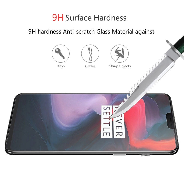 2 PCS ENKAY Hat-prince 0.26mm 9H 2.5D Curved Edge Tempered Glass Film for OnePlus 6T & 7