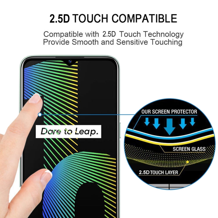 For OPPO Realme Narzo 10 25 PCS Full Glue Full Screen Tempered Glass Film
