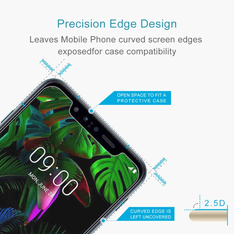 10 PCS 0.26mm 9H 2.5D Tempered Glass Film, For LG G8s ThinQ