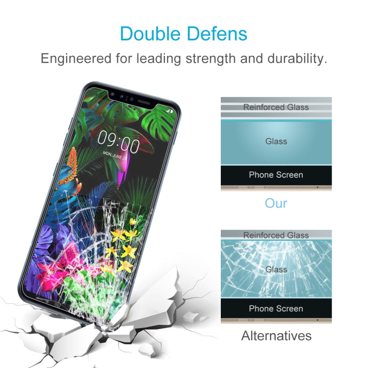 10 PCS 0.26mm 9H 2.5D Tempered Glass Film, For LG G8s ThinQ