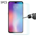 5 PCS ENKAY Hat-Prince 0.26mm 9H 2.5D Curved Edge Tempered Glass Film for Xiaomi Mi 9