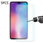 5 PCS ENKAY Hat-Prince 0.26mm 9H 2.5D Curved Edge Tempered Glass Film for Xiaomi Mi 9