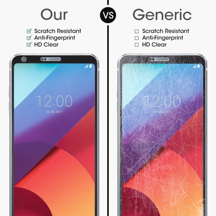 For LG G6 0.3mm 9H Surface Hardness 2.5D Curved Silk-screen Full Screen Tempered Glass Screen Protector