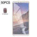 50 PCS Non-Full Matte Frosted Tempered Glass Film for Xiaomi Mi Max 3, No Retail Package
