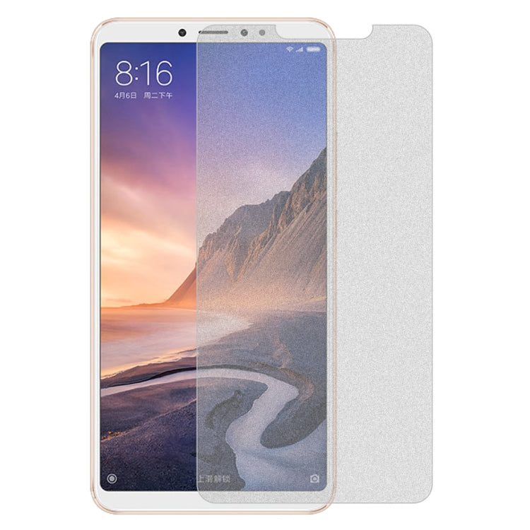 50 PCS Non-Full Matte Frosted Tempered Glass Film for Xiaomi Mi Max 3, No Retail Package