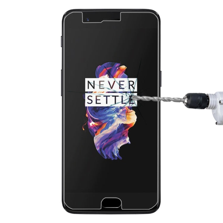 0.3mm 9H Surface Hardness 2.5D Explosion-proof Non-full Screen Tempered Glass Screen Film, For OnePlus 5