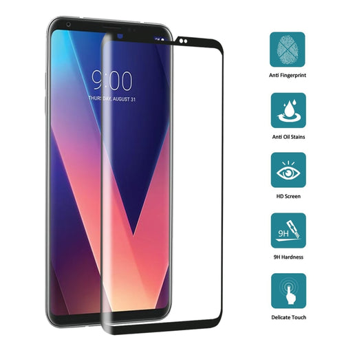 0.26mm 9H Surface Hardness 3D Curved Full Screen Tempered Glass Screen Protector, For LG V30, For V30