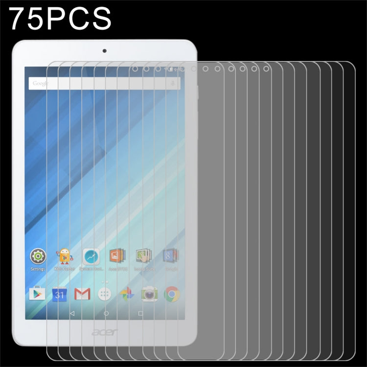 75 PCS 0.3mm 9H Full Screen Tempered Glass Film for Acer Iconia One 8 B1-850