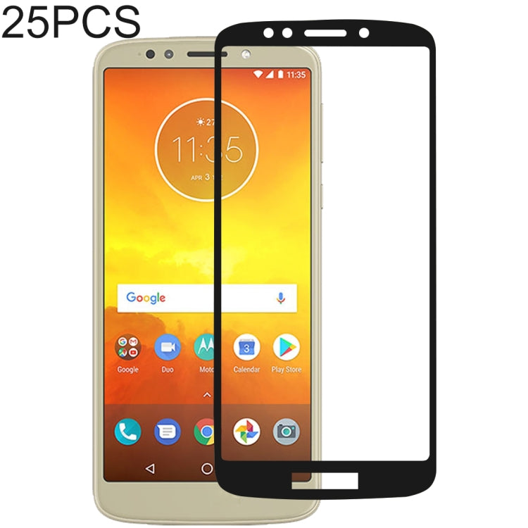 25 PCS Full Glue Full Cover Screen Protector Tempered Glass film for Motorola Moto E5