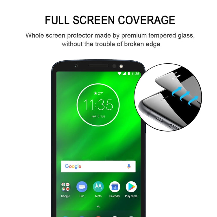 Full Glue Full Cover Screen Protector Tempered Glass film for Motorola Moto E5 Play