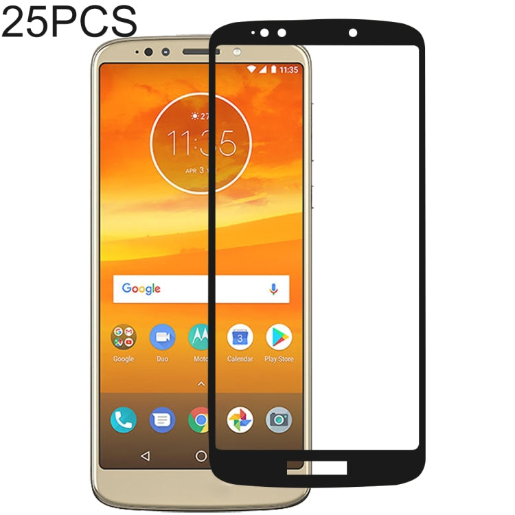 25 PCS Full Glue Full Cover Screen Protector Tempered Glass film for Motorola Moto E5 Plus