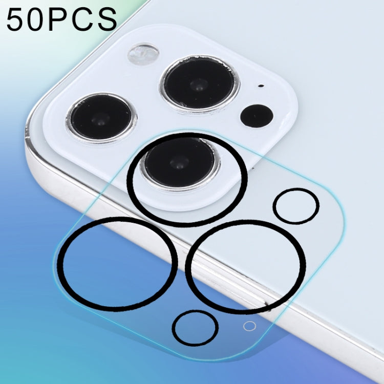 For iPhone 13 Pro Max 50pcs HD Anti-glare Rear Camera Lens Protector Tempered Glass Film