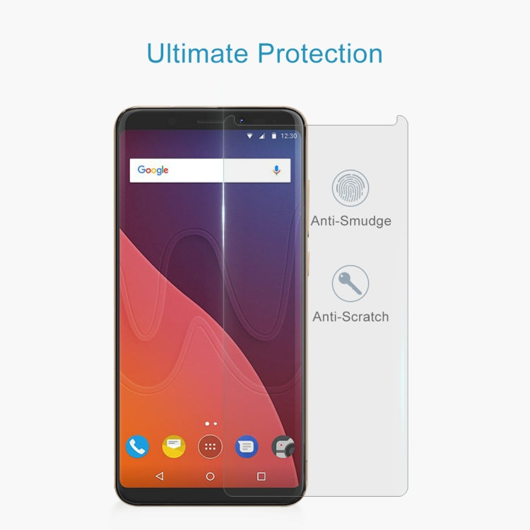 0.26mm 9H Surface Hardness 2.5D Curved Edge Tempered Glass Front Screen Protector, For Wiko View
