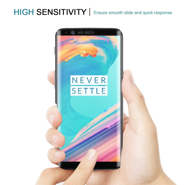 3D Curved Edge 9H Hardness HD Tempered Glass Screen Protector, For OnePlus 5T
