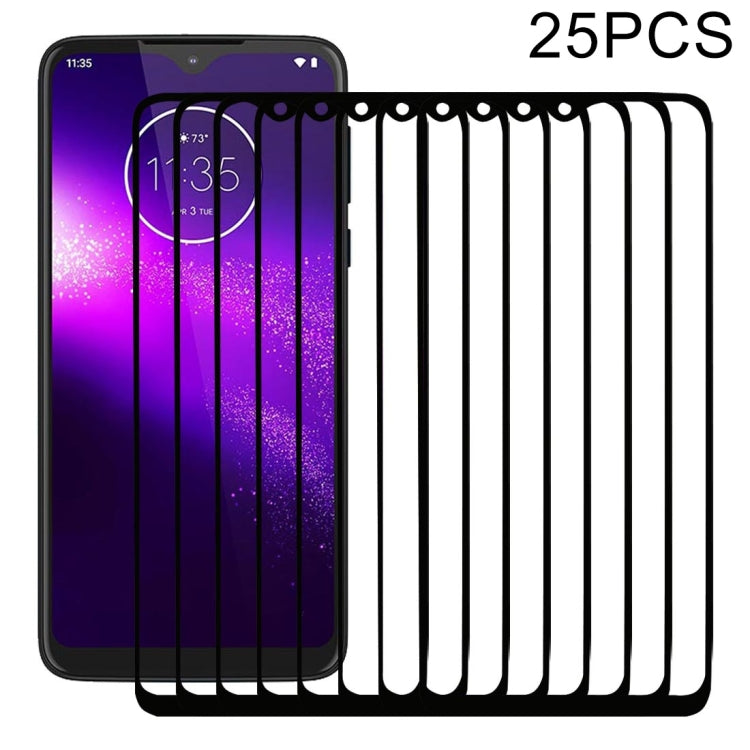 25 PCS Full Glue Full Screen Tempered Glass Film, For Motorola One Macro