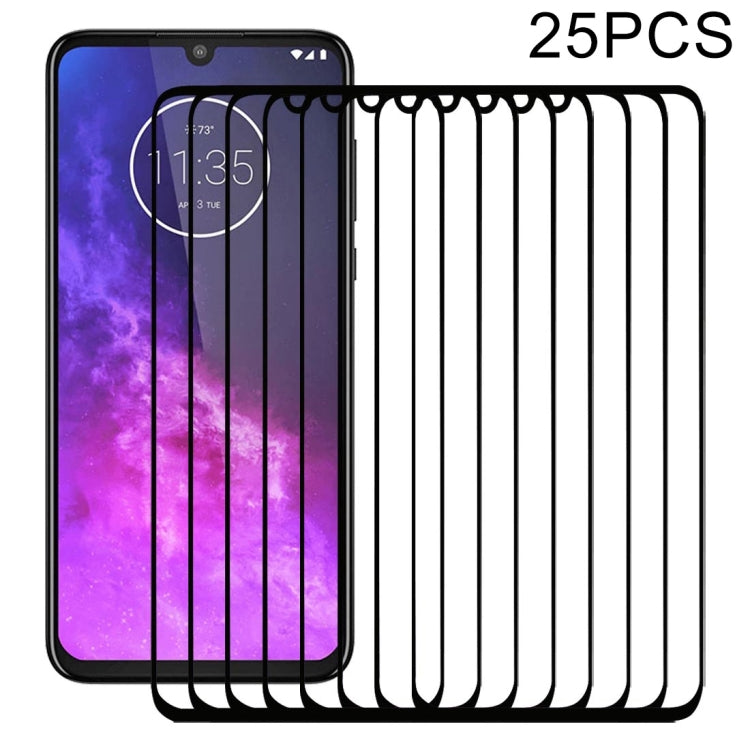 25 PCS Full Glue Full Screen Tempered Glass Film, For Motorola One Zoom