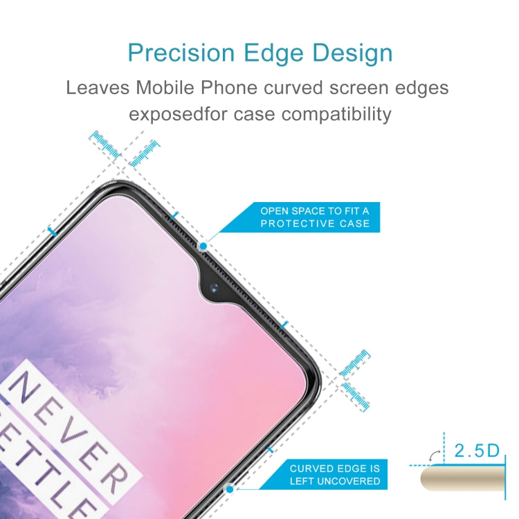 100 PCS 0.26mm 9H 2.5D Tempered Glass Film for OnePlus 7