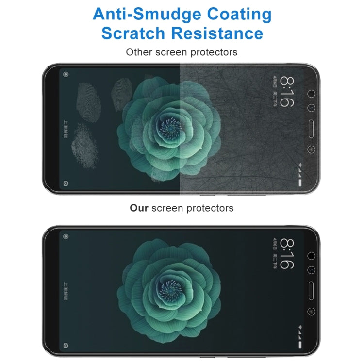 50 PCS 0.26mm 9H 2.5D Tempered Glass Film for Xiaomi Mi 6X & A2