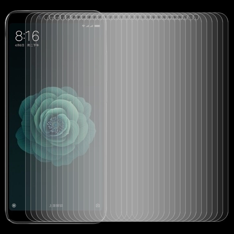 50 PCS 0.26mm 9H 2.5D Tempered Glass Film for Xiaomi Mi 6X & A2