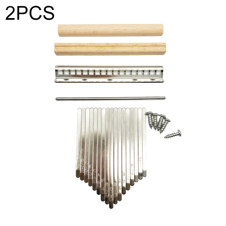 Thumb Piano Keys Kalimba Pick Accessories Kit, 2 PCS 17 Tone