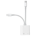 2 in 1 USB-C / Type-C + 8 Pin Male to RJ45 + 8 Pin Charging Female Interface Adapter, NK-1035 Pro — NK-1035 Pro
