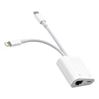 2 in 1 USB-C / Type-C + 8 Pin Male to RJ45 + 8 Pin Charging Female Interface Adapter, NK-1035 Pro — view 3
