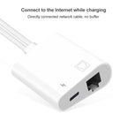 2 in 1 USB-C / Type-C + 8 Pin Male to RJ45 + 8 Pin Charging Female Interface Adapter, NK-1035 Pro — view 5