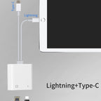 2 in 1 USB-C / Type-C + 8 Pin Male to RJ45 + 8 Pin Charging Female Interface Adapter, NK-1035 Pro — view 7