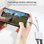 2 in 1 USB-C / Type-C + 8 Pin Male to RJ45 + 8 Pin Charging Female Interface Adapter, NK-1035 Pro — view 8