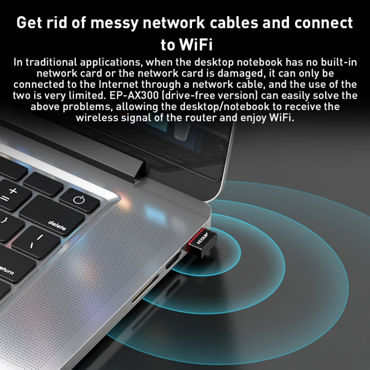 EP-A300 300Mbps WiFi6 USB Free Drive Network Adapter