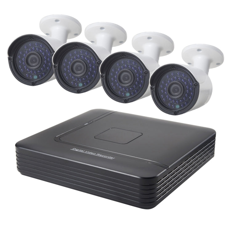 A4B2 4Ch Bullet IP Camera NVR Kit, Support Night Vision / Motion Detection, IR Distance: 20m — view 10