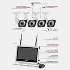 N4B3H2-P12/Kit 1080P Wireless Network Video Recorder Surveillance System Display:12.5 inch — view 8
