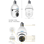 1080P HD Light Bulb WiFi Camera, Support Motion Detection, Two-way Audio, Night Vision, TF Card, ESCAM PT208